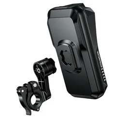 Universal Waterproof Adjustable Motorcycle Phone Mount - Anti-Fall Handlebar Holder (Fast release version)
