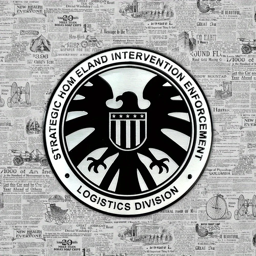 Customized S.H.I.E.L.D. Metal Shield Badge Sticker