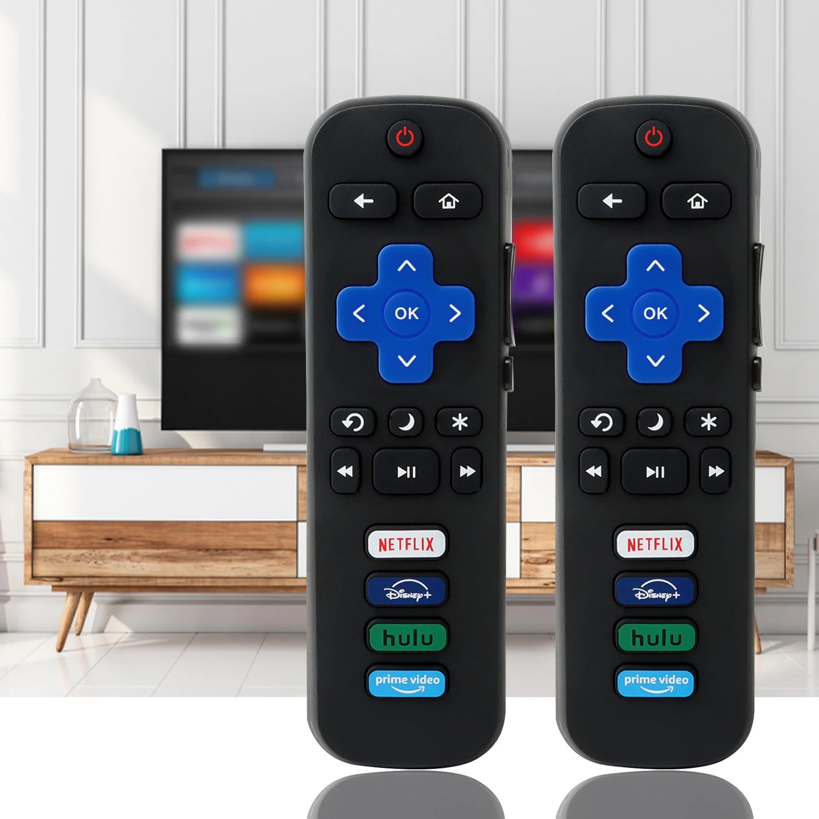 Control remoto Universal con botones de acceso rápido, reemplazo directo para Roku, Hisense, TCL, RCA, Sharp TV
