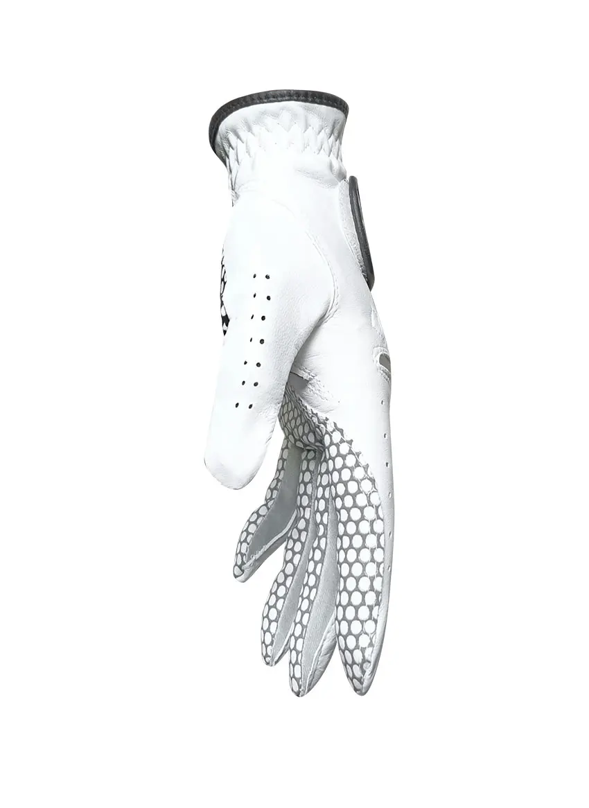 GVOVLVF Golf glove Genuine Sheepskin Leather for Men White Breathable Glove for golfer Anti Slip Soft and Comfortable Gift