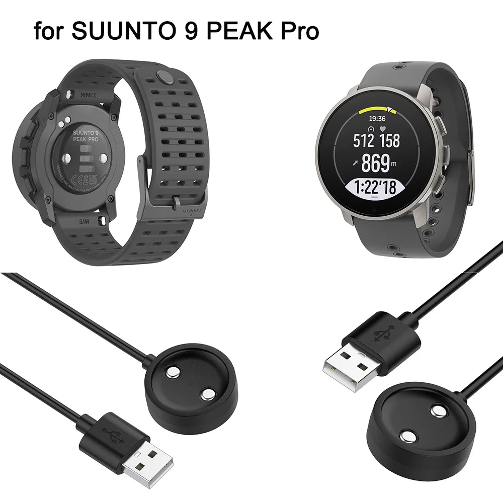 Charging Cable for SUUNTO 9 Peak Pro Charger 3.3ft Replacement USB Magnetic  Fast Charging Dock for SUUNTO 9 Peak Pro Smart Watch