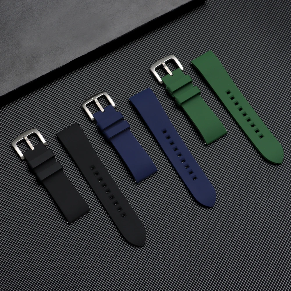 Quick Release Waterproof Silicone Sports Watchband - Soft Rubber Strap