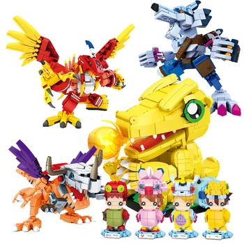 Digital Masters Building Blocks Garudamon Were Garurumon Agumon Digimon Greymon Model Brick Dejimon Toys Children Birthday Gift 1