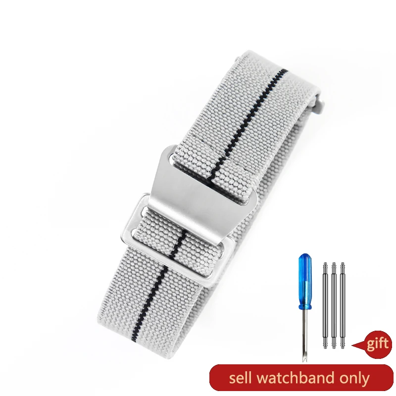 Durable Elastic Nylon Watch Strap - French Parachute Style