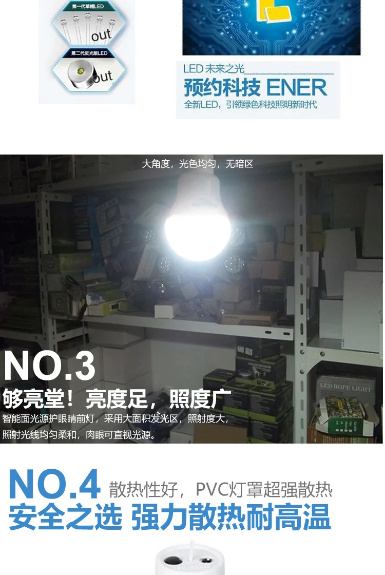 Description Picture 5 of itemSolar Powered Lamp Portable Led Bulb Lights Rechargeable Camp Tent Night Fishing Emergency Solar Energy Panel Sunlight