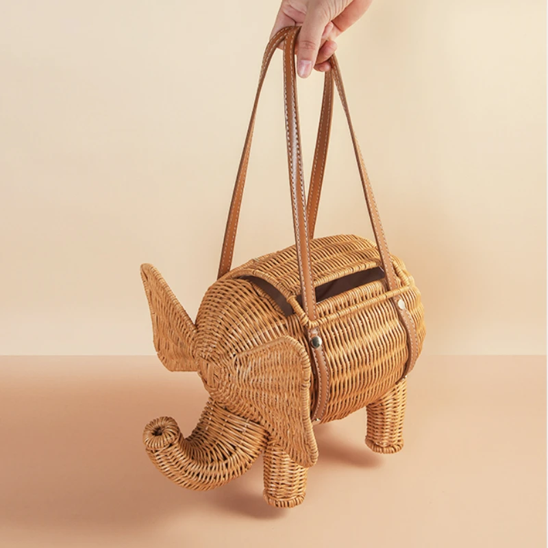 Elephant Shaped Wicker Elephant Bag The Wicker Elephant – Sparrow To