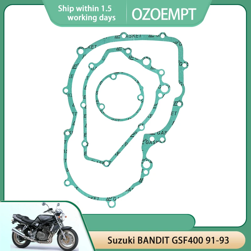 

OZOEMPT Engine Cylinder Crankcase Repair Gasket Apply to BANDIT GSF400 91-93