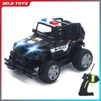 1:20 Remote Control Alloy Police Car with LED Light 4CH RC Off-road Climbing Vehicles Police Buggy Truck Cars Toys for Children 1