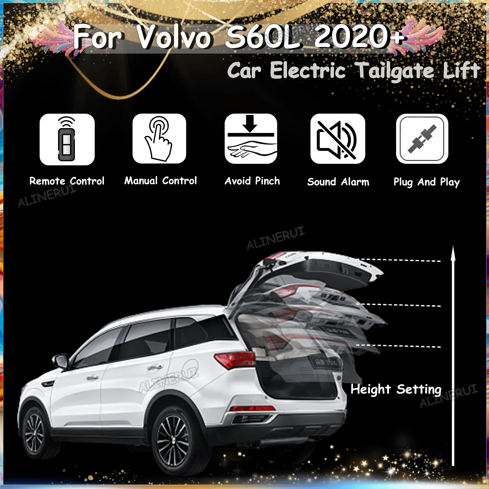 

Для Volvo S60L 2020 2021 2022 2023 автомобильная электрическая система подъема задней двери комплект автоматический Открыватель задних ворот Автоматическая подъемная задняя дверь