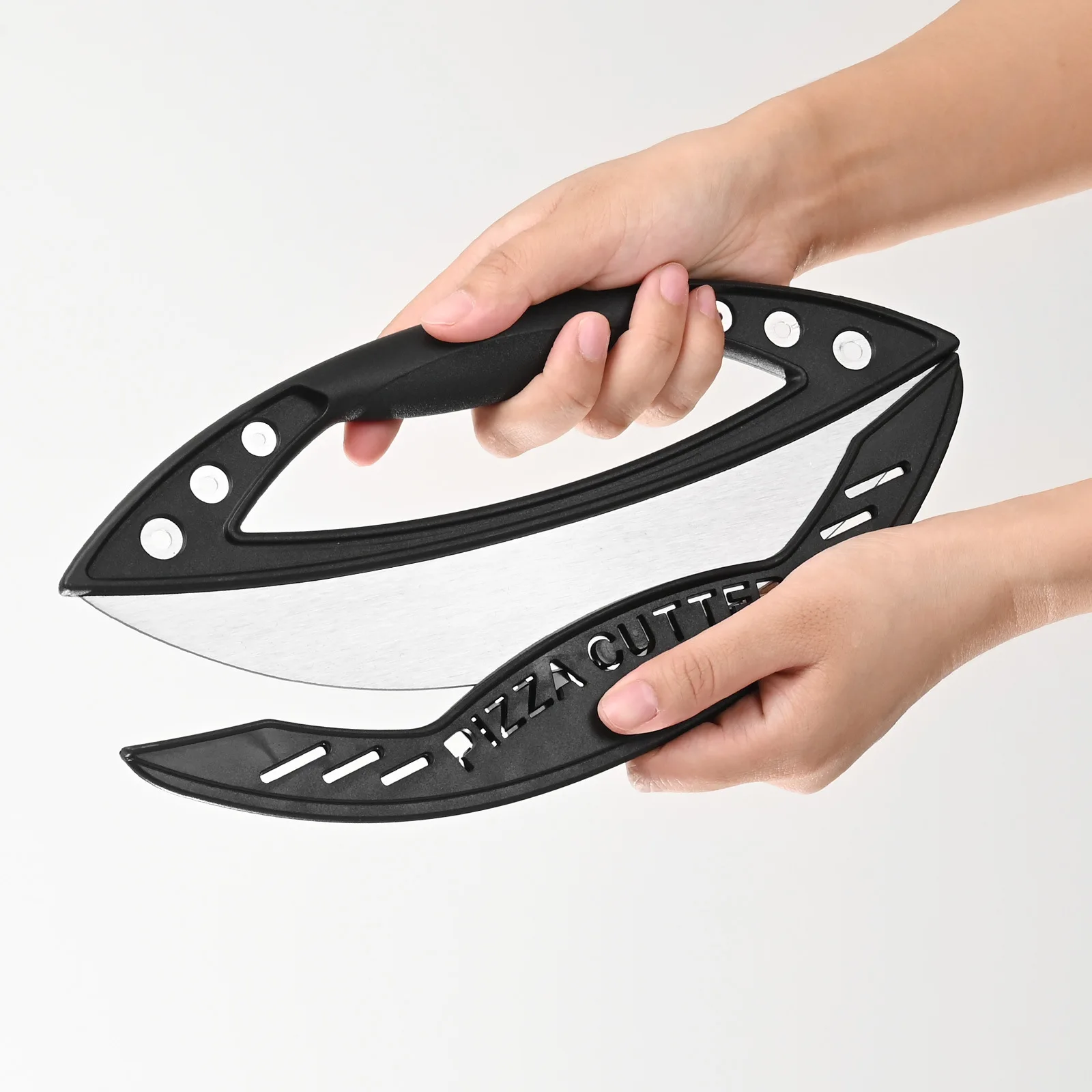 SHANGPEIXUAN Stainless Steel Pizza Cutter Dough Cutter Sharp Pizza Slicer Knife With Plastic Ergonomic Handle Tools