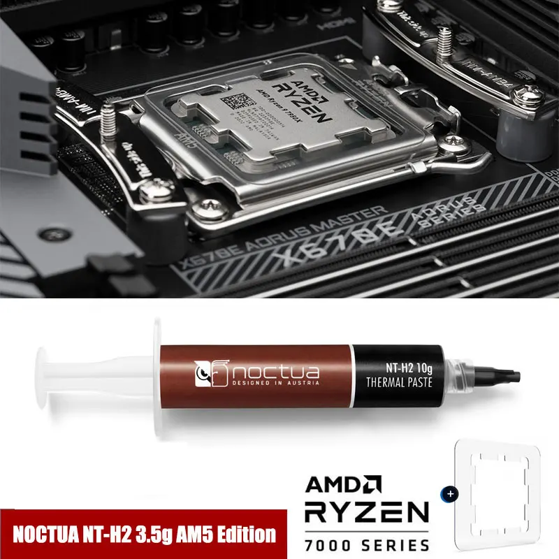 Noctua Nt-h1 3.5g 10g Am5 sw Edição Pasta de Graxa Condutiva Térmica para Notebook Graphics Cpu Cooler Gpu Chassis Cooling