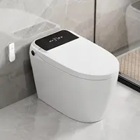 Tankless Smart Bidet Toilet Large Screen with Elongated Seat Toilet with Built in Bidet Heated Toilet Seat Warm Bidet Auto Open 1