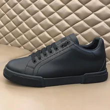  Luxury Designer Men's Sneakers Fashion Flat Casual Genuine Leather Lace-up Mixed Color Running Shoes Male Tennis Sports Shoes 