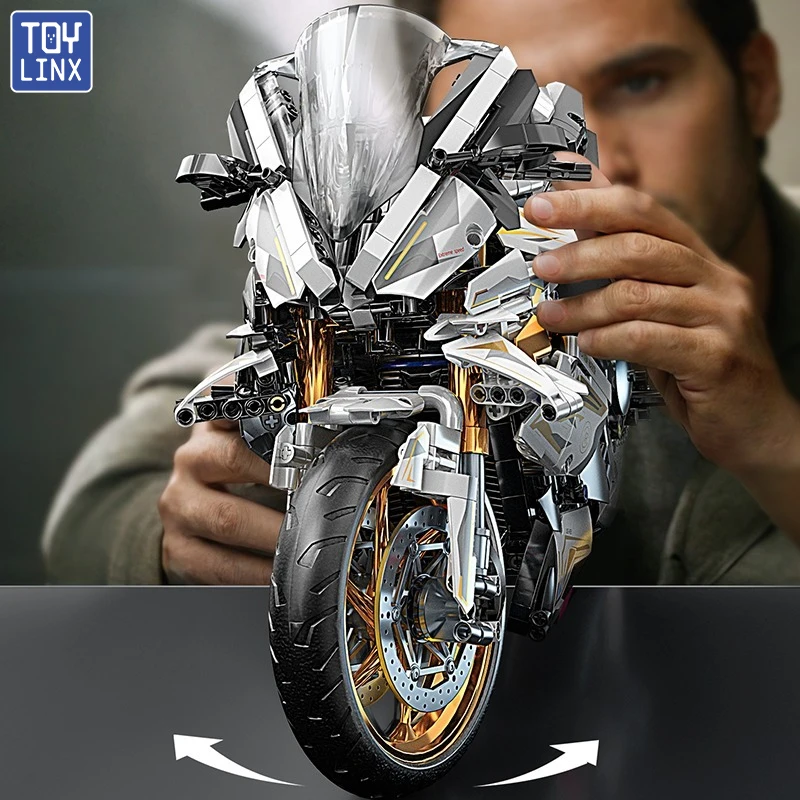 TOYLINX 2078PCS Off-Road Motorcycle Building Blocks Racing City