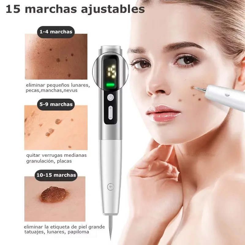 Skin Tag Remover 15 Level Laser Plasma Pen Freckle Mole Warts Removal Lcd Nevus Tattoo Black Spots Remover Blemish Removal