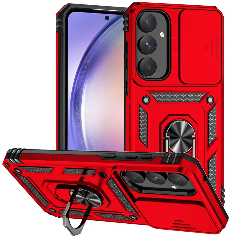 Armor Shockproof Phone Case with Lens Protection and Ring Holder