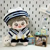 New Handmade 4pc/set Cream College Doll Clothes 20cm White College Coat Jk School Uniform Hat Shirt Kpop Doll Clothes Outfits 5