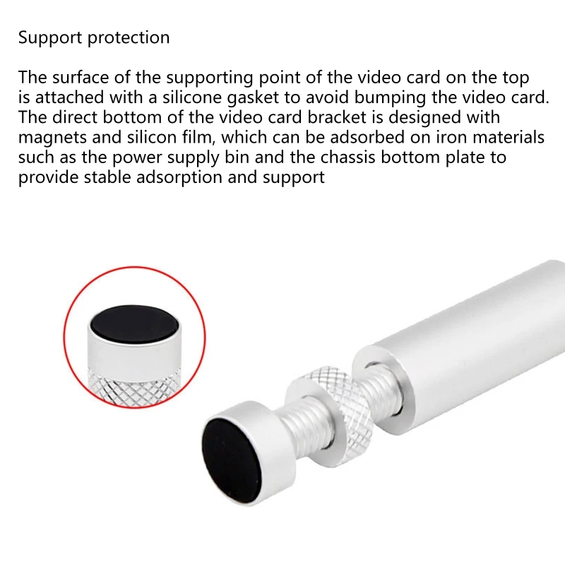 Graphics Card GPU Brace Support Holder Universal Video Card Sag Support Stand Adjustable Magnetic Graphics Holder graphics card holder