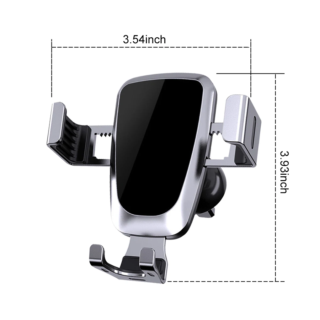 

Car Phone Holder 360 Rotatable Adjustable Air Outlet Mobile Bracket Non-slip Universal Smartphone Stand Silver