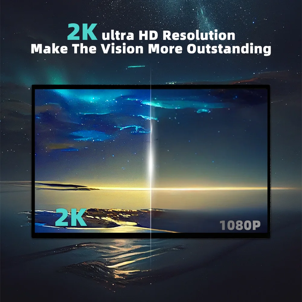 LESOWN ʱ ޴ , USB C 2.5K UHD ġũ, 2560x1600 ADS, PC  ũ ͽٴ ÷ , 16 ġ