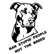 

Ban Stupid People Not The Breed Pitbull Car Sticker and Decals Motorcycle Car Styling Accessories Black/Sliver 20CM*26CM