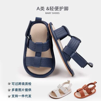 Baby Shoes Summer Sandal Soft PU Casual Walking Shoes Newborn Toddler 0-91-8 Months Boys and Girls 2024 New Baby Fashion BBW4011 1