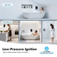 Chauffe-eau électrique instantané, chauffe-eau sans réservoir 6500W avec écran LED, mural avec douchette pour cuisine et salle de bain 6