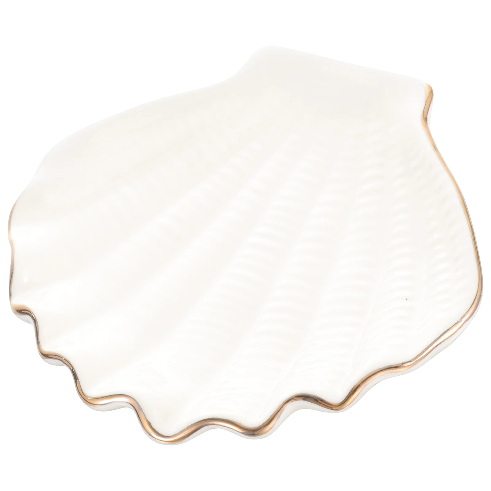 

Shell Jewelry Plate Display Tray Desktop Keychain Ceramic Storage Ceramics Dish Shelves