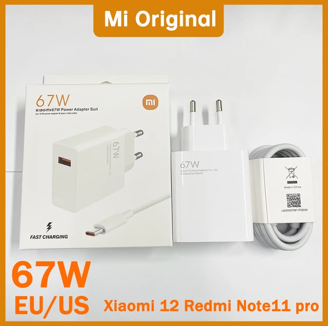 Xiaomi Charger Original 67w Xiao Mi 12 Turbo Charge Adapter Eu Us