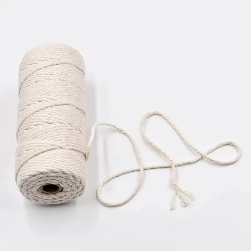Cotton Macrame Cord Rope 1/2/3/4/5/6mm 109/218Yards for DIY Crafts Knitting
