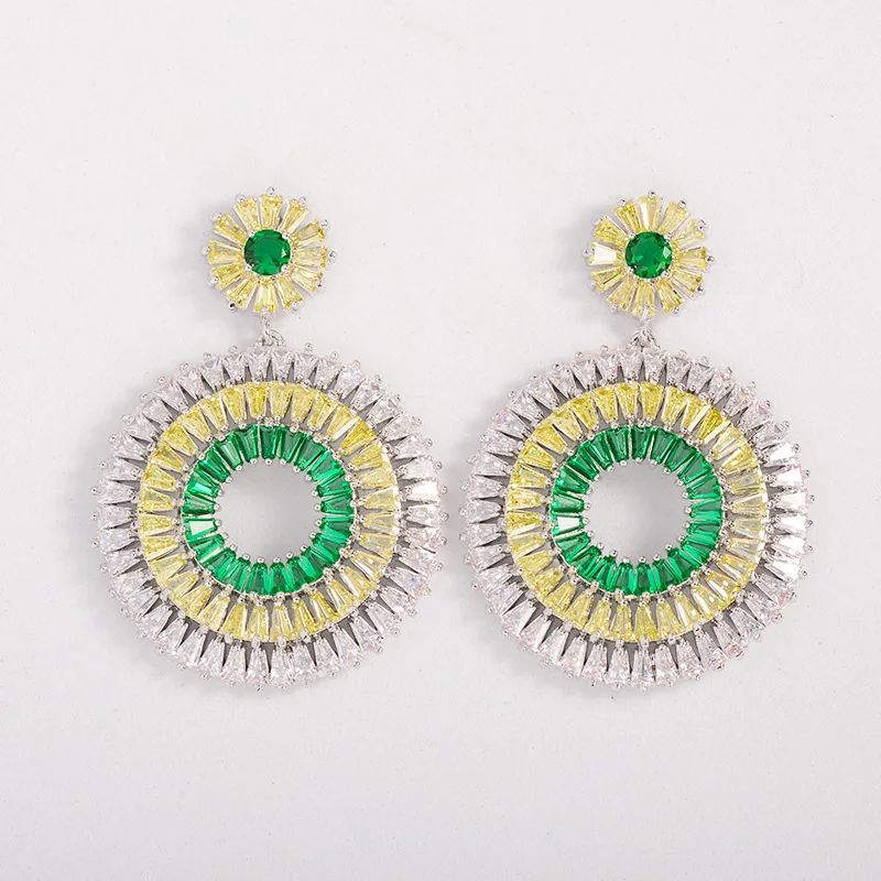 Silver Needle European and American Big Earrings Exaggerated Design High Sense Earrings New Personality Fashion Earrings Series