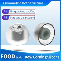 Infiter Silicone Earphone Eartips for True Wireless Earbuds (IE45 3 Pairs Clear)