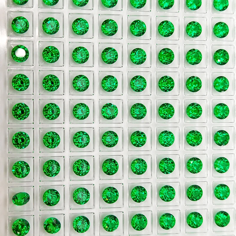 Emerald Green YAG Lab-Created Gemstone - 6.0mm Round Cut