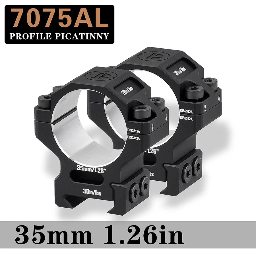 Rifle Scope Mount Ring 7075 Series Aluminum 34mm Medium Profile for Picatinny Rail