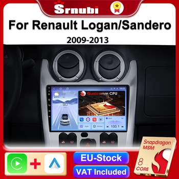Srnubi Qualcomm 8 Core Auto Radio de coche para Renault Logan 1 Sandero 2009-2015 Largus Dacia Duster reproductor Multimedia Android 1