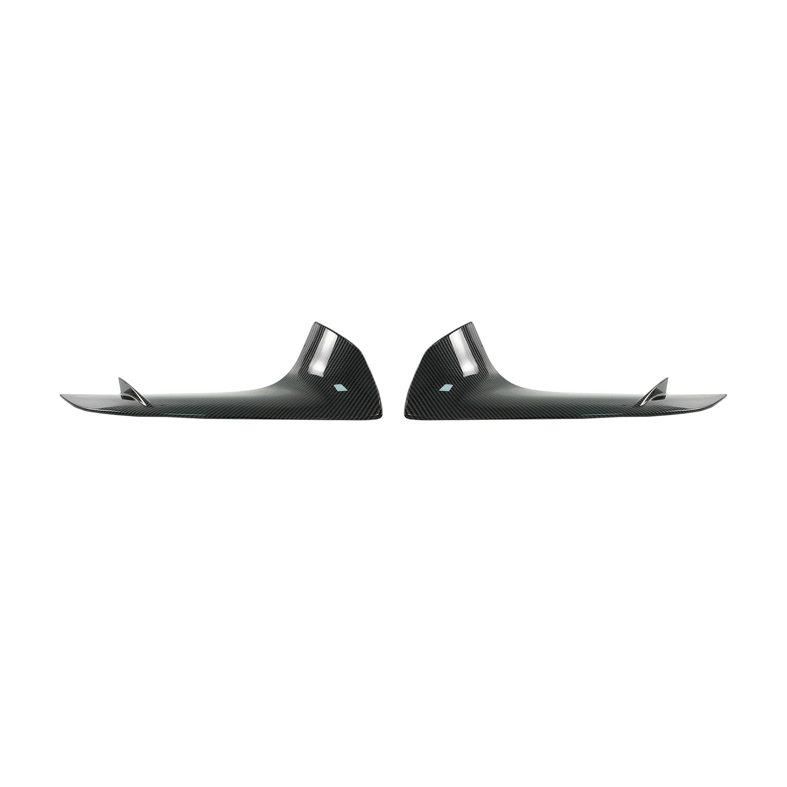 Toyota Supra GR A90 A91 2020-2024 프론트 범퍼 트림 커버, 광택 블랙, 탄소 섬유 스타일, 자동차 액세서리 바디 키트, 1 쌍
