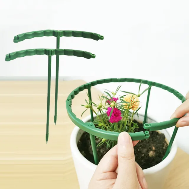 Plastic Plant Support Pile Garden Semi-circular Frame Stand Climb for Flowers Growing Balcony Flower Cage Holder Garden Supplies 3