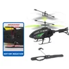 2 in1 Induction Watch Gesture Remote Control Toy RC Helicopter Impact Resistant Helicopter with Lighting 2