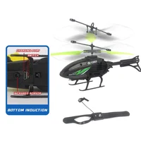 2 in1 Induction Watch Gesture Remote Control Toy RC Helicopter Impact Resistant Helicopter with Lighting 2