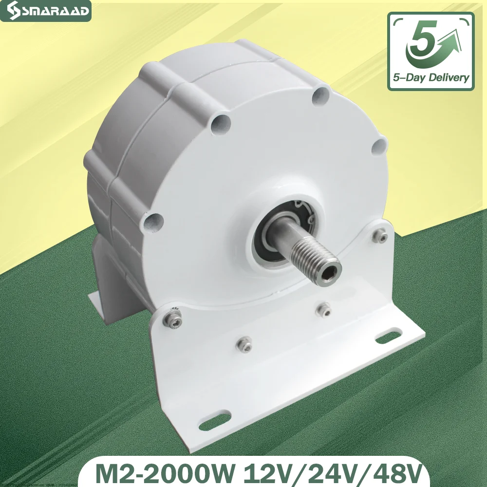 2000W 24V 48V prądnica z magnesami trwałymi bez przekładni do niska prędkość do użytku domowego W turbinach wiatrowych i turbinach wodnych 220V