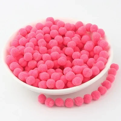 Deluxe Fluffy 8mm Round Pompoms for Kids' Crafts and DIY Projects, 2000 Pieces
