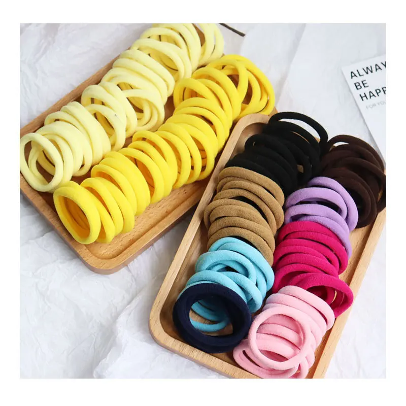 cool baby accessories 50pcs Girls Solid Color Big Rubber Band Ponytail Holder Gum Headwear Elastic Hair Bands Korean Girl Hair Accessories Ornaments accessoriesbaby easter 