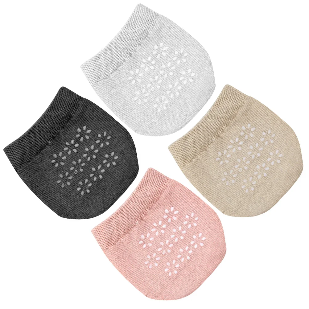 

Silicone Socks Cotton Toe Topper Socks Liner Breathable Half Socks Invisible Socks High Heels Non-Skid Bottom Girls Female Women