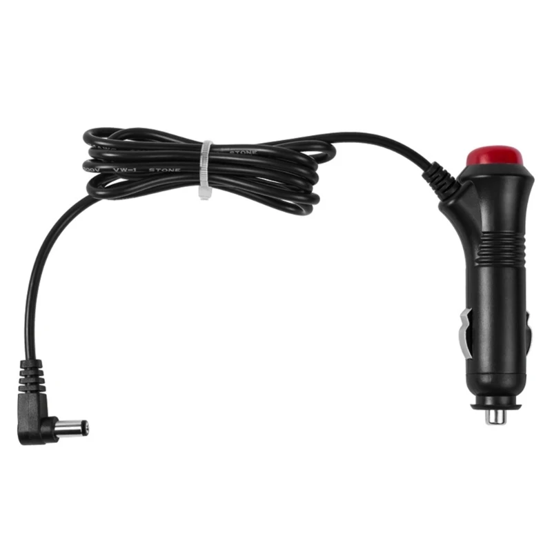 

Cigarette Plug to 5.5x2.1mm Cable with Built-in Suitable for Camping and Traveling