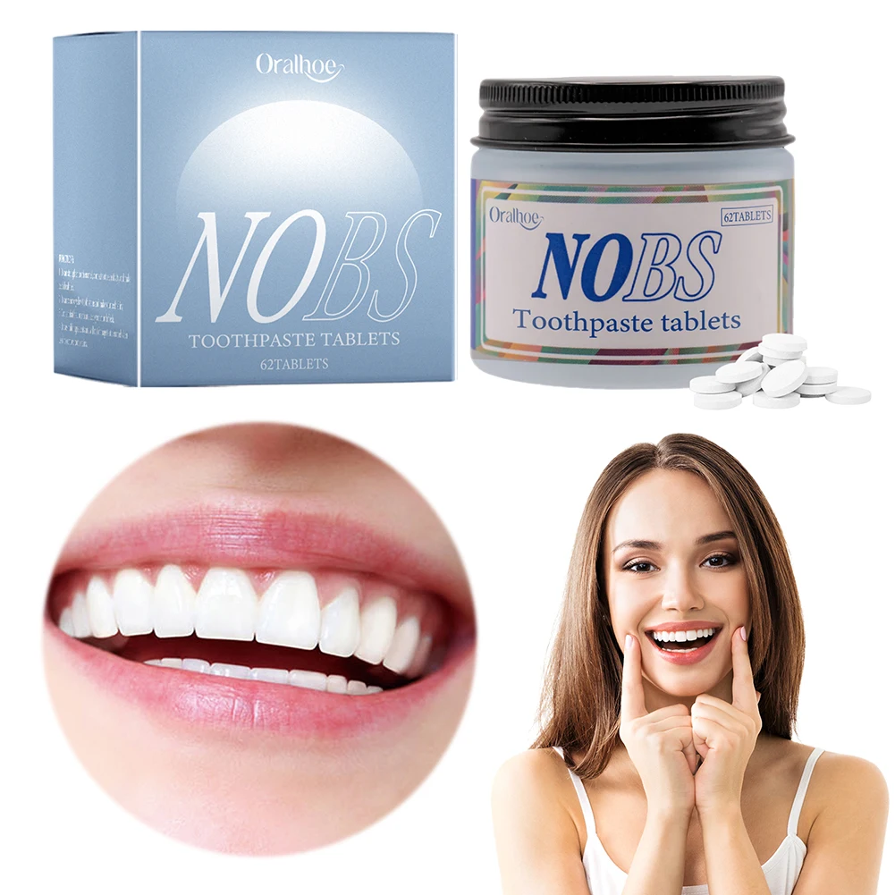 Solid Toothpaste Nobs Without BS Tablets Flavors Teeth Mouthwash Smoke Remove Bad Beath Whitening Fresh Charcoal Stains teeth whitening product teeth whitening essence teeth health product