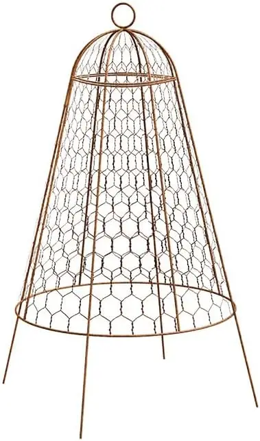 Set of Six  83280 Rustic Wire Garden Cloches, 20" H Each