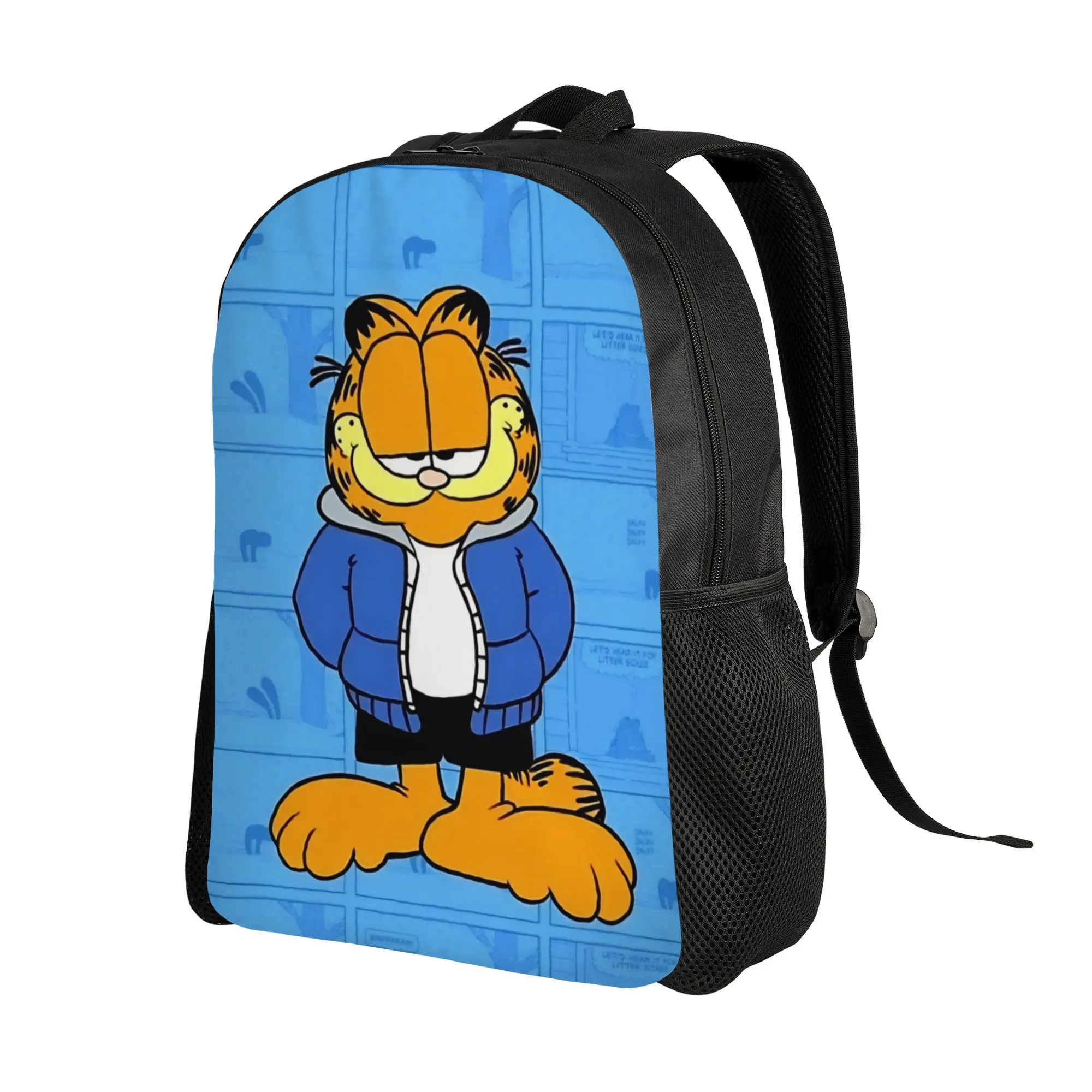 Garfielded Cool Cat 백팩 남성용 여성용 Cool High School Work Daypack 노트북 컴퓨터 캔버스 가방 선물