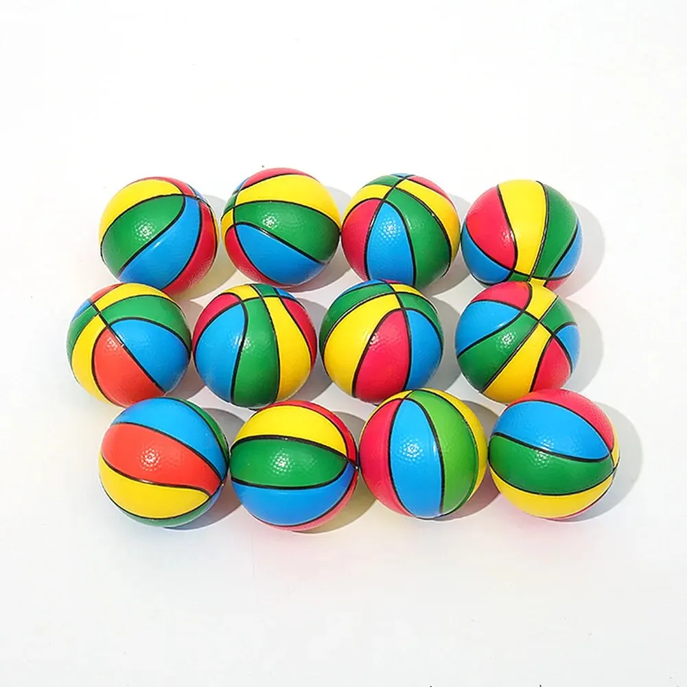 Kid squeeze ball Toy Squeeze Soft Foam Rubber Ball Orange Hand Wrist Exercise Stress Relief Colorful Squeezing Ball Basketball Training