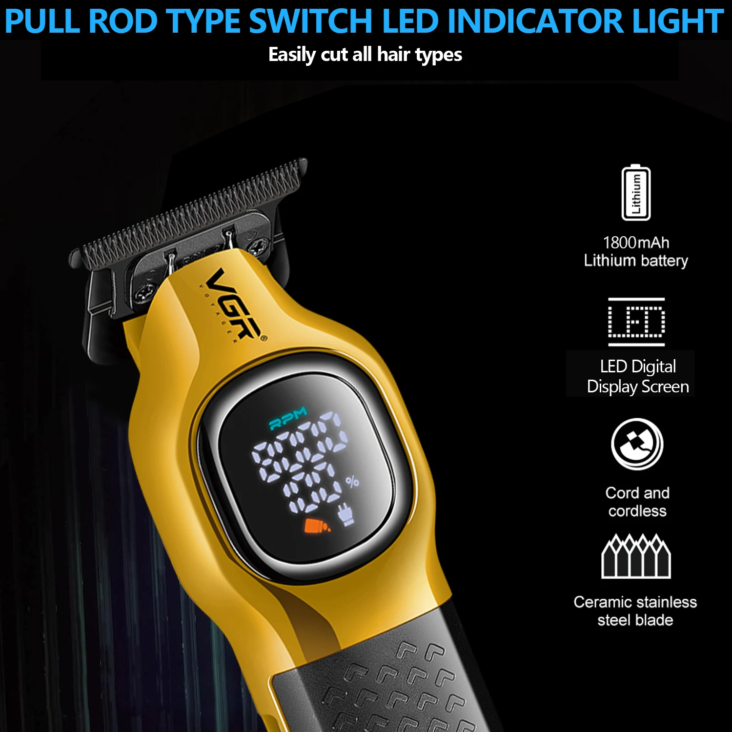 ماكينة قص الشعر VGR 886 عالية الجودة 8000 دورة في...