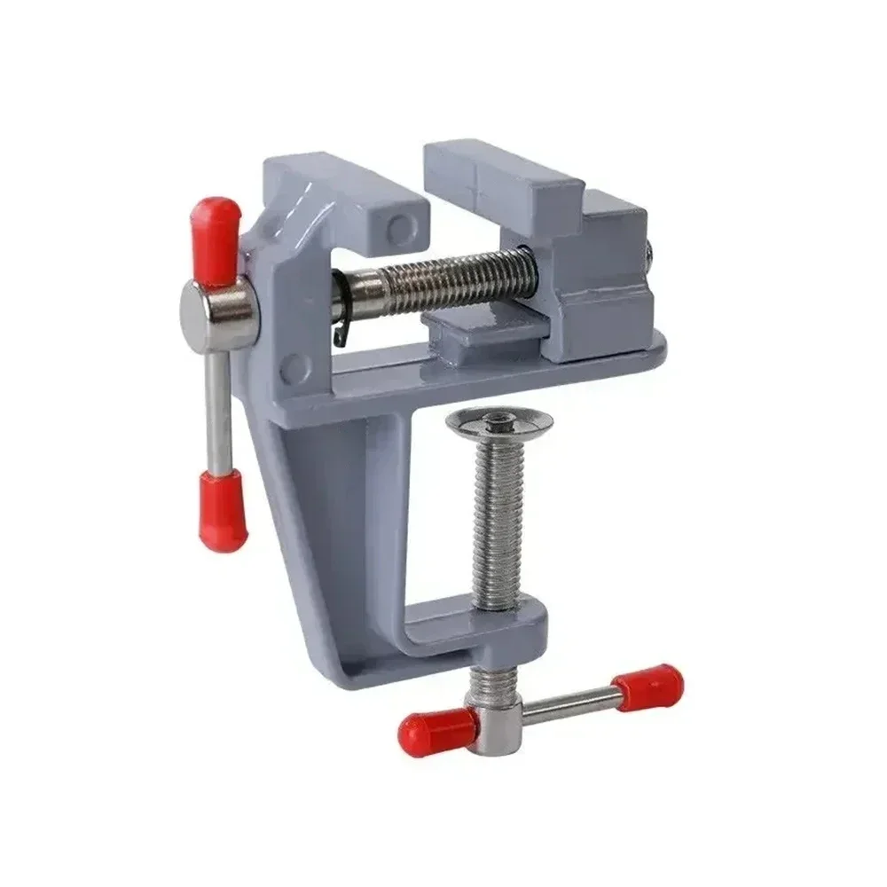 Mini Bench Vise Tools 3.5" Aluminum Miniature Small Jewelers Hobby Clamp On Table Tool Vice Muliti-Funcational Accessories 4